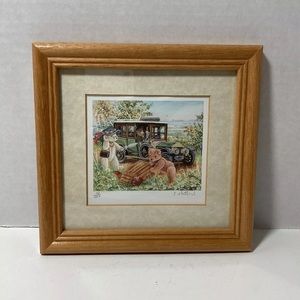 Christopher Whitford Miniatures Teddy Bear Signed Print 112/600 Model T Ford